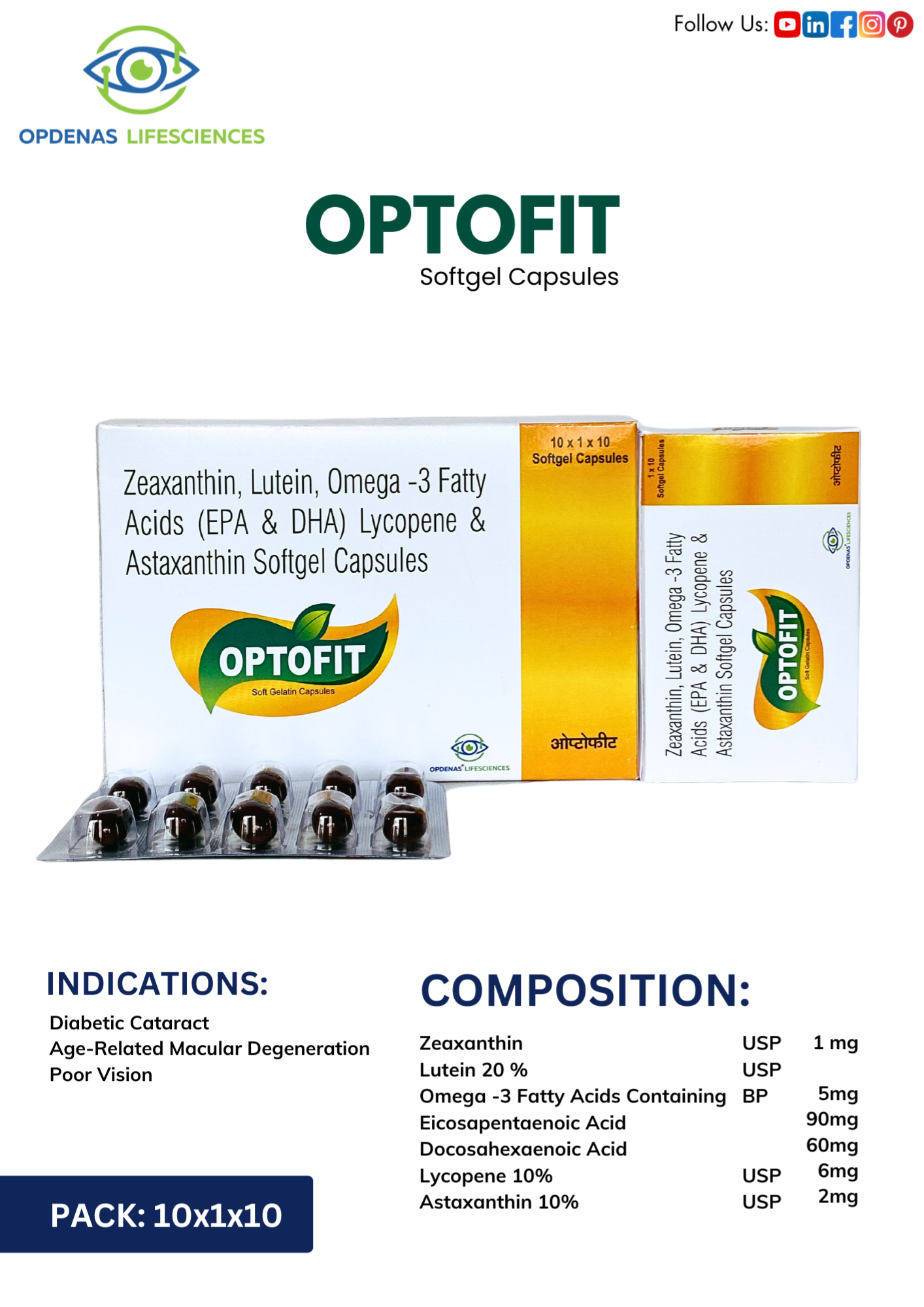 OPTOFIT – Eye Health Capsules with Antioxidants & Omega-3