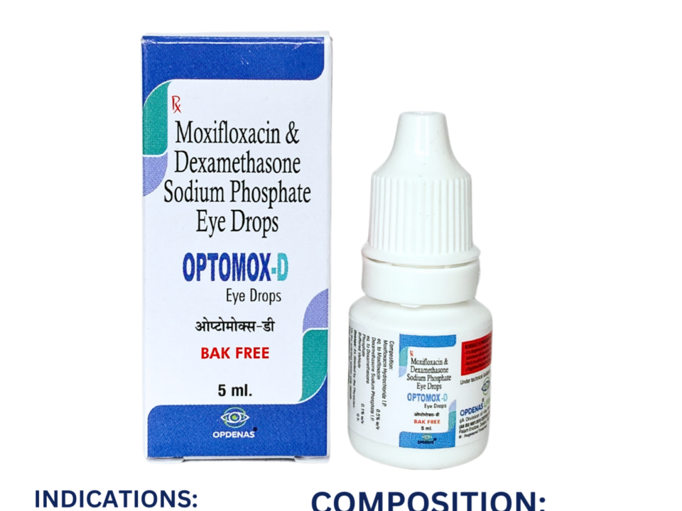 Moxifloxacin.0.5 %+ Dexamethasone 0.1%